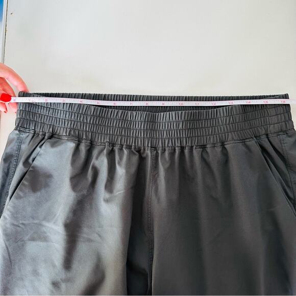 OLD NAVY Grey Olive Green High Rise Sweatpants Sweats Joggers Pants Pockets L - Picture 6 of 10